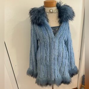 C. Grantston Bullard Nolive Au Riche Genuine Rabbit And Mongolian Lamb Fur Coat